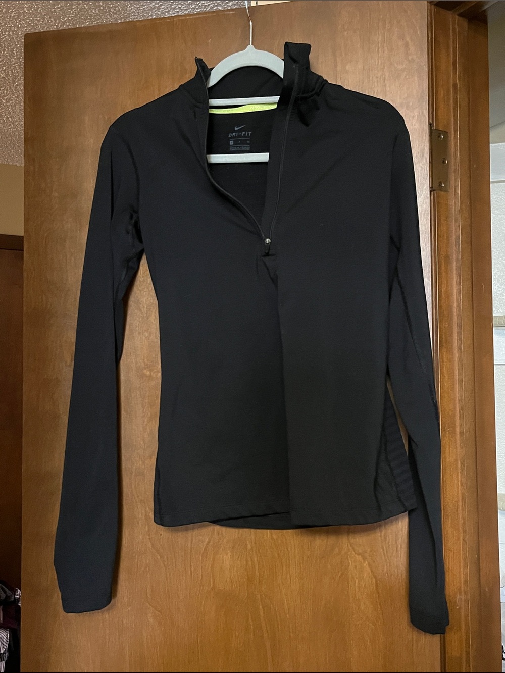 Nike Black Long-Sleeve Quarter-Zip Performance Top